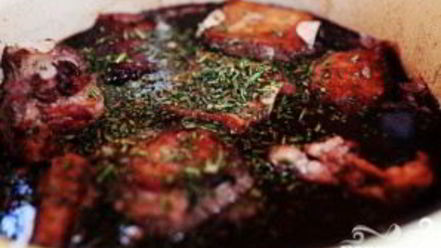 Рецепт ребрышек с вином и сливками