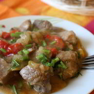 Рецепт Свинины, тушеной с вином и перцем