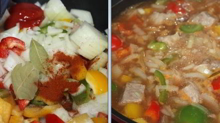 Рецепт свинины, тушеной с вином и перцем