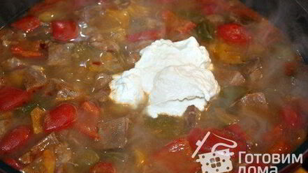 Рецепт свинины, тушеной с вином и перцем