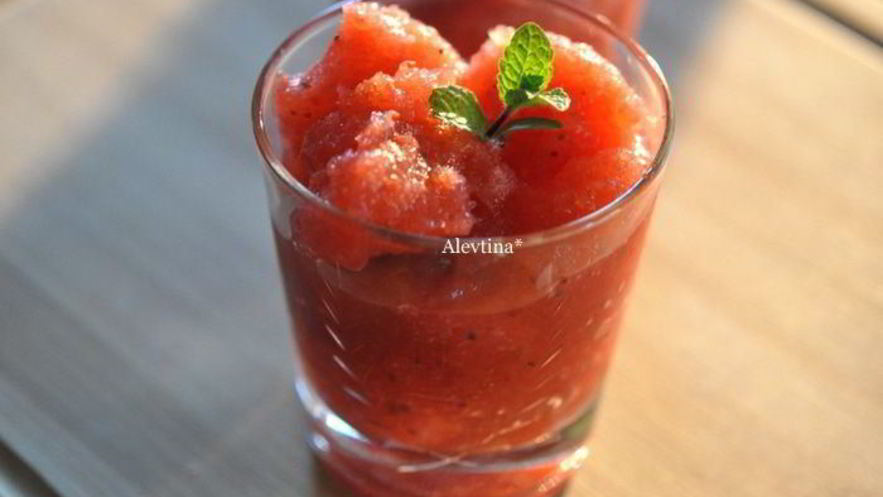 Рецепт клубничной граниты с водкой