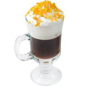 Рецепт Кофе с ликером Гранд Марнье и апельсиновыми сливками