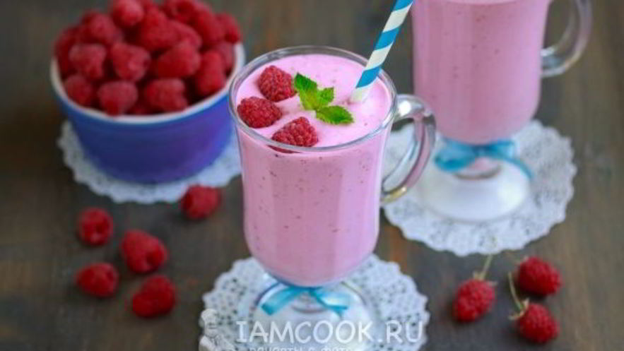 Рецепт малинового коктейля