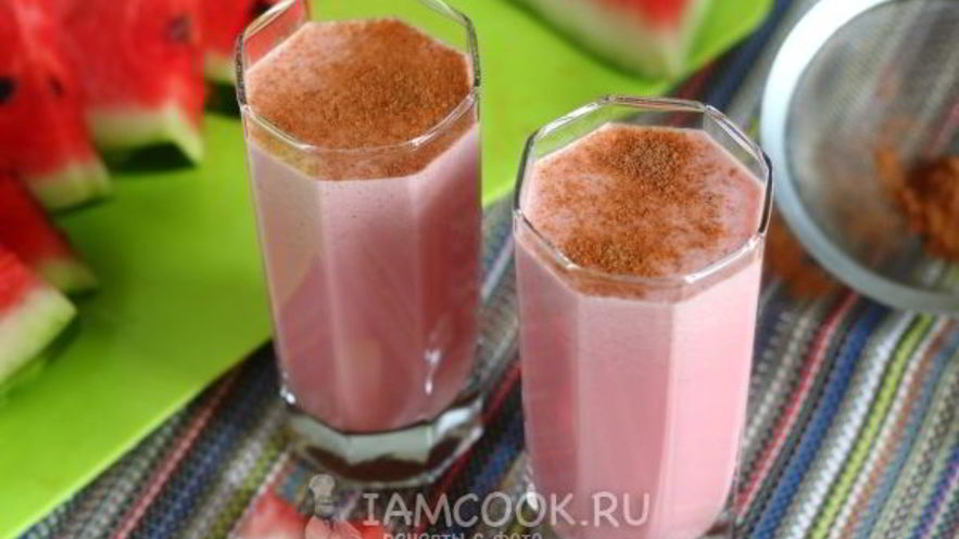 Рецепт коктейля из арбуза и молока