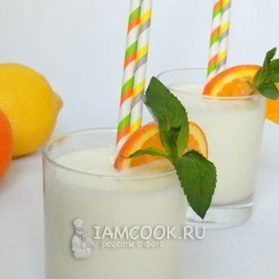 Рецепт Коктейля из молока с ананасовым соком