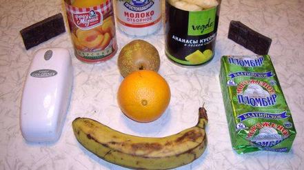 Рецепт коктейля молочного с кусочками фруктов и шоколада