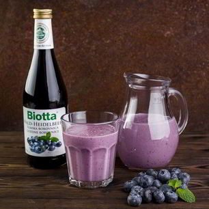 Рецепт Молочного коктейля с черничным нектаром