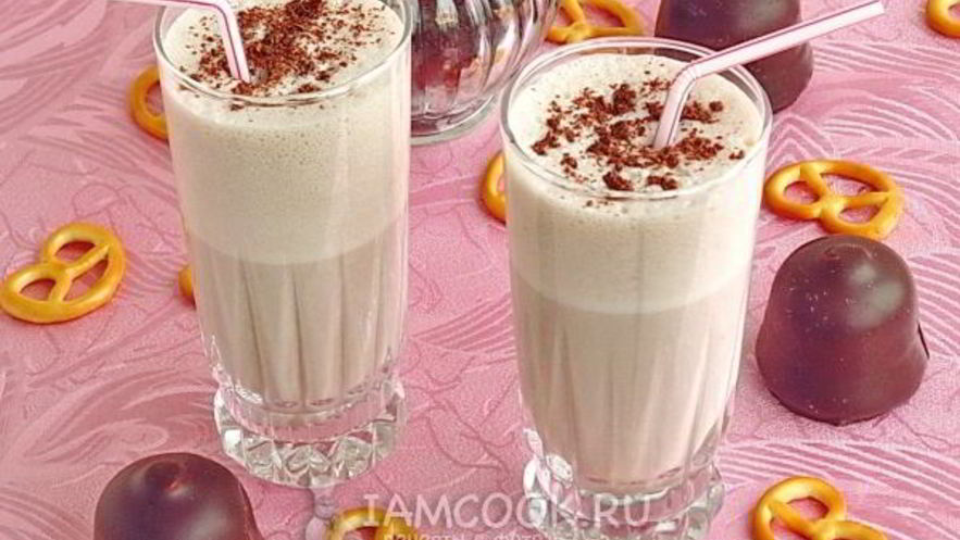 Рецепт молочного коктейля с коньяком и шоколадным пудингом