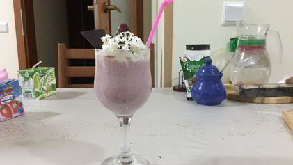 Рецепт Молочного коктейля с малиной