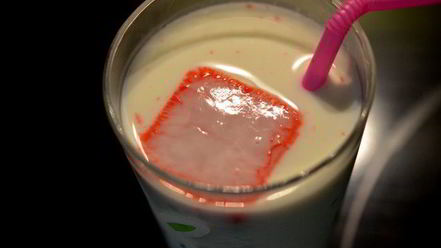 Рецепт цветного льда для молочных коктейлей