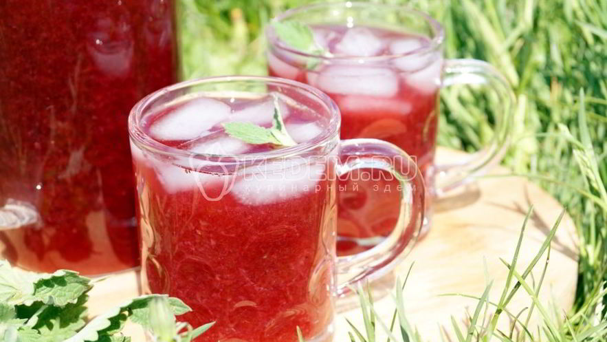Рецепт брусничного морса с мятой