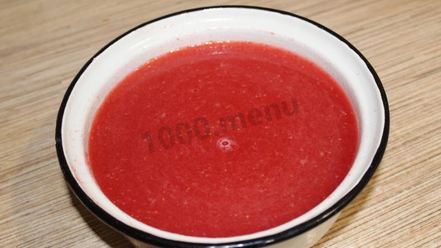 Рецепт морса из замороженных ягод клубники и красной смородины