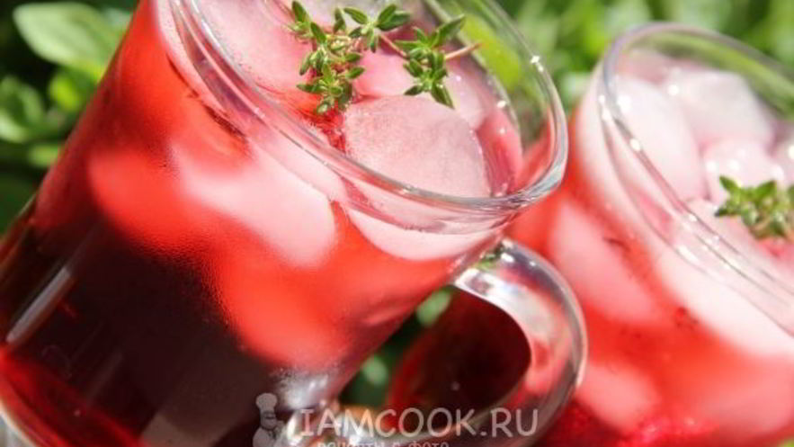 Рецепт напитка из каркаде с тимьяном