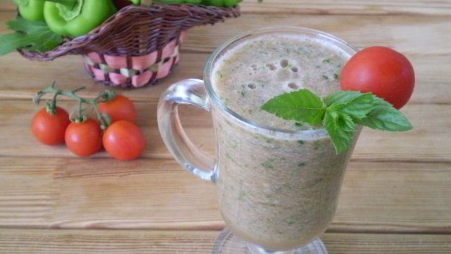 Рецепт овощного зеленого коктейля