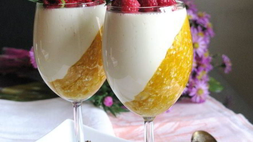 Рецепт панны котта с тыквенно-злаковым коктейлем