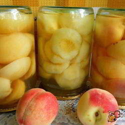 Рецепт Персиков консервированных в сиропе