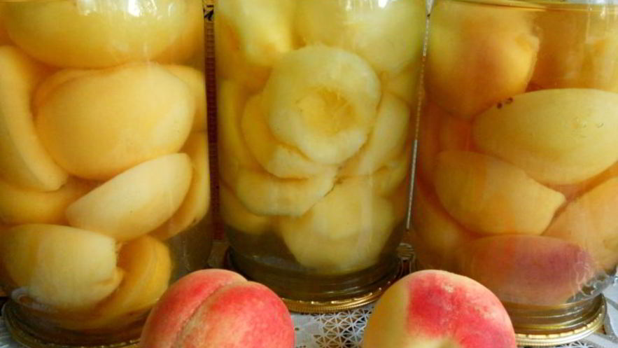 Рецепт персиков консервированных в сиропе
