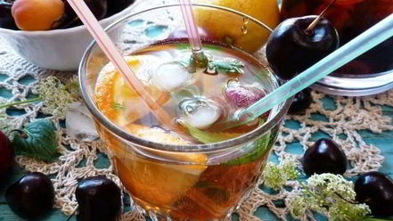 Рецепт безалкогольной сангрии на зеленом чае