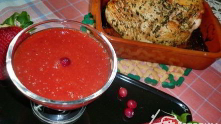 Рецепт соуса сангрияк мясу из клюквы и клубники