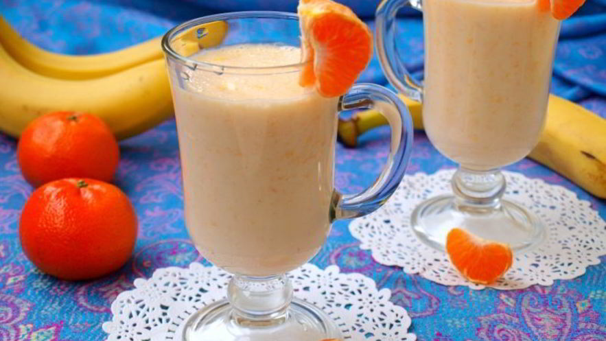Рецепт бананова-мандаринового смузи
