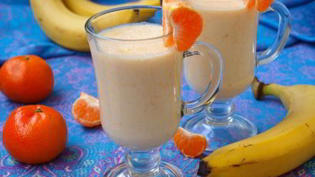 Рецепт бананова-мандаринового смузи