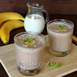 Рецепт Бананового смузи с молоком