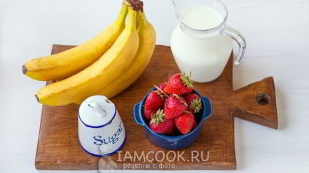 Рецепт клубнично-бананового смузи