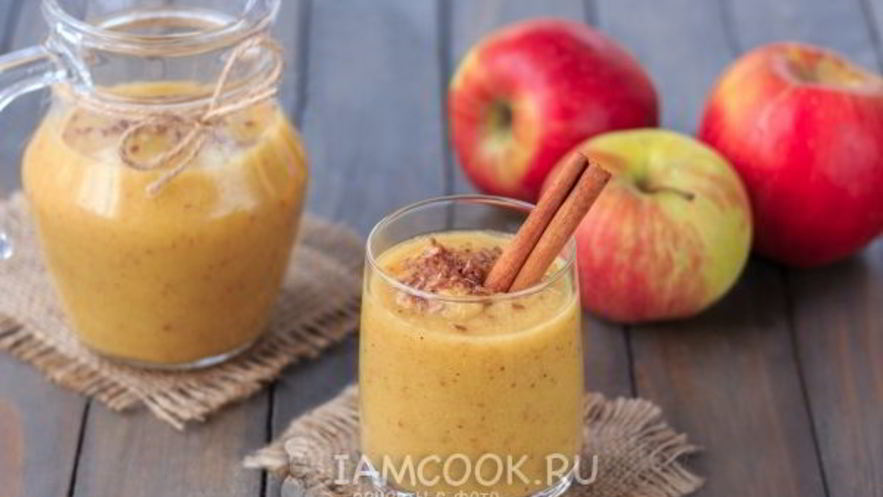 Рецепт смузей из банана и яблок с апельсиновым соком