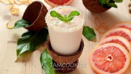 Рецепт смузей из красного грейпфрута и кокосового молока