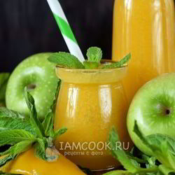 Рецепт Смузей из яблока и консервированного манго