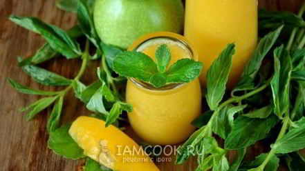 Рецепт смузей из яблока и консервированного манго