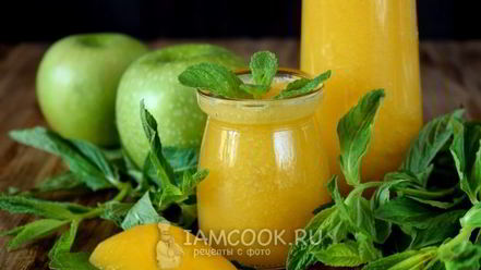 Рецепт смузей из яблока и консервированного манго