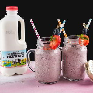 Рецепт Смузей с голубикой и бананом