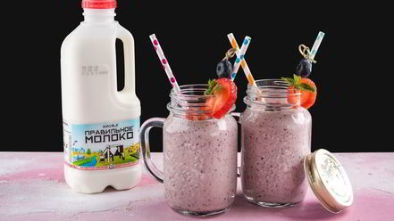 Рецепт смузей с голубикой и бананом