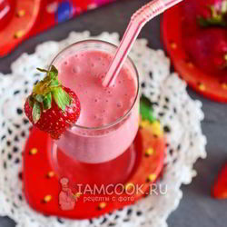 Рецепт Смузей с замороженной клубникой