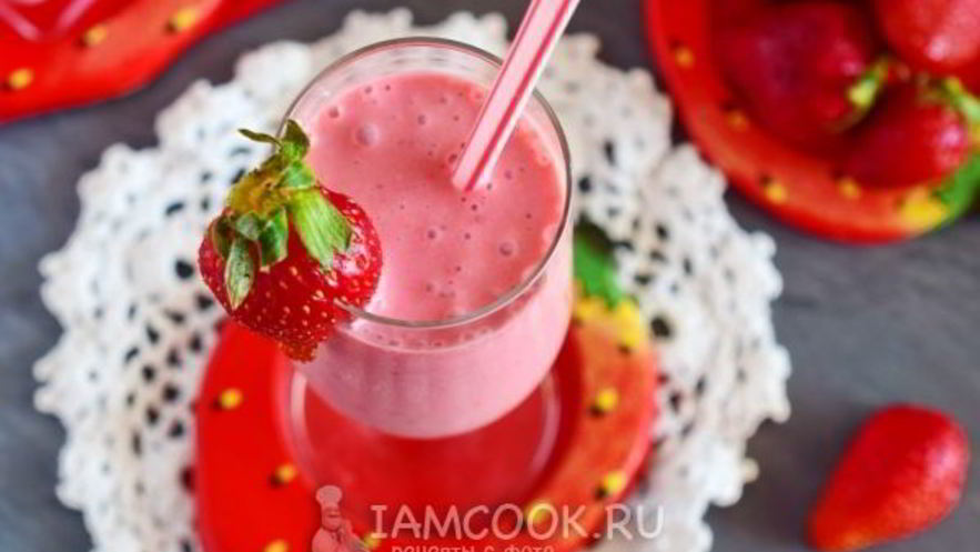 Рецепт смузей с замороженной клубникой