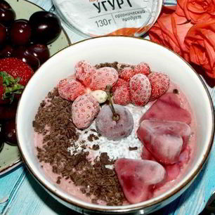 Рецепт Вишневого смузи-боул с чиа