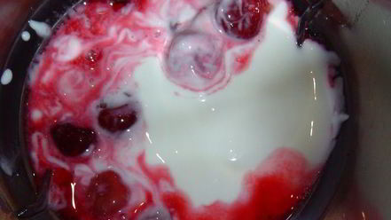 Рецепт вишневого смузи с йогуртом и овсяными хлопьями