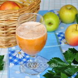 Рецепт Сока из свежих овощей с яблоком