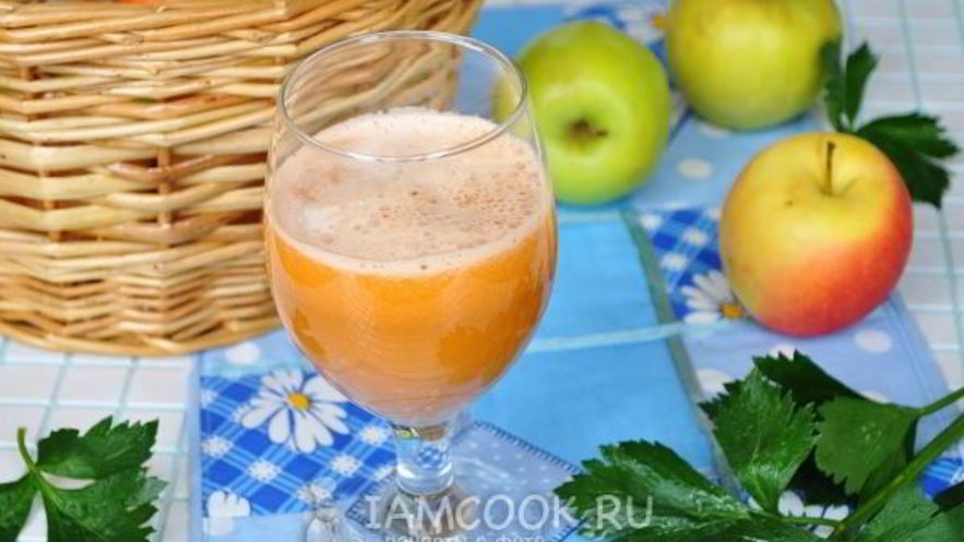 Рецепт сока из свежих овощей с яблоком