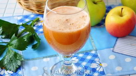 Рецепт сока из свежих овощей с яблоком