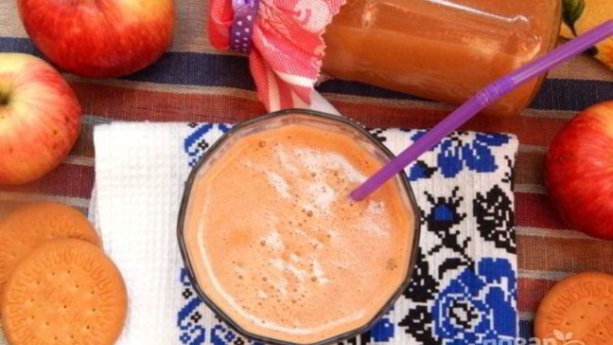 Рецепт сока яблочного с мякотью