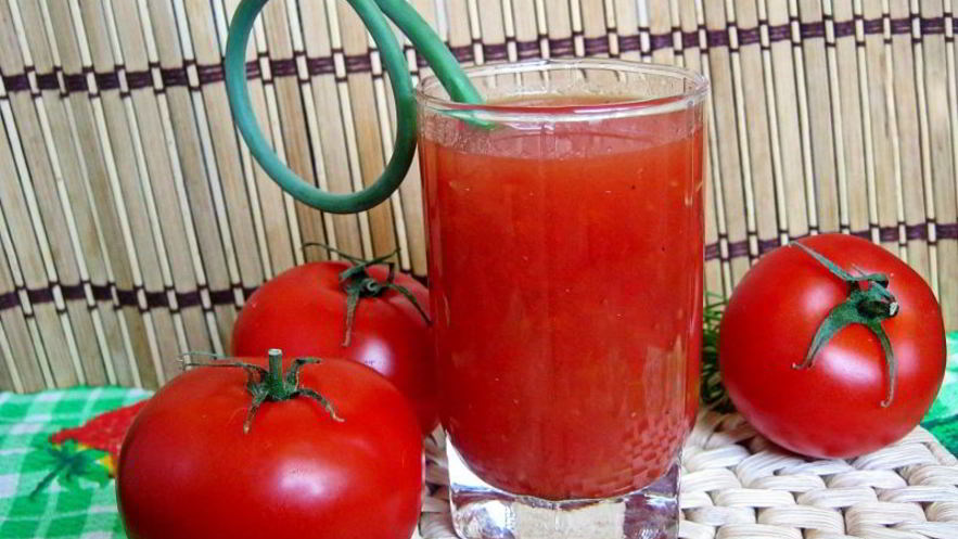Рецепт томатного сока с мякотью