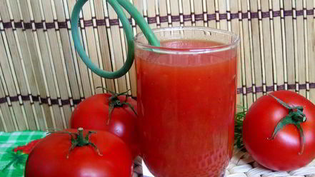 Рецепт томатного сока с мякотью