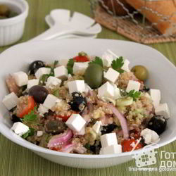 Рецепт Греческого салата Хориатики с киноа