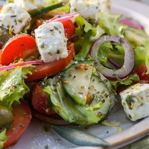 Рецепт Греческого салата классического с брынзой