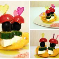 Рецепт Греческого салата на шпажке