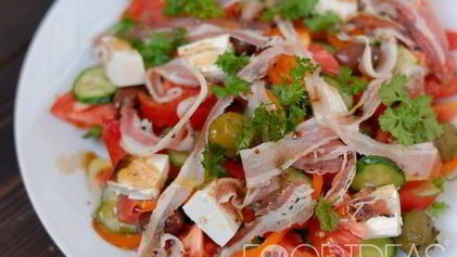 Рецепт Греческого салата с курицей