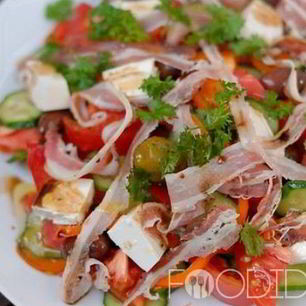 Рецепт Греческого салата с курицей