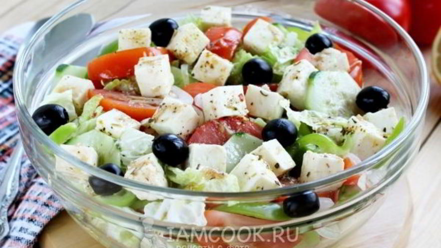 Рецепт греческого салата с пекинской капустой